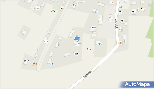 Zarębki, Zarębki, 81C, mapa Zarębki