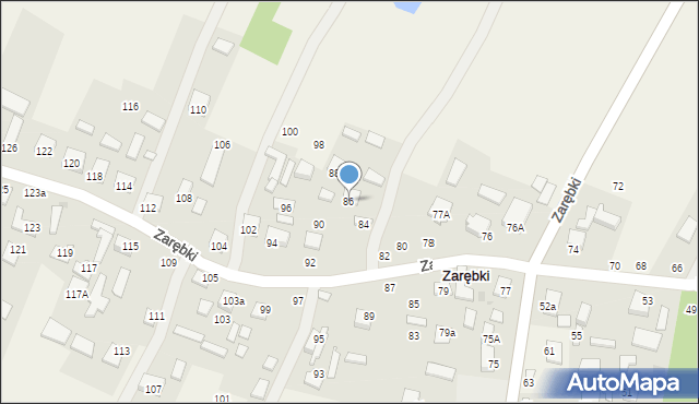 Zarębki, Zarębki, 86, mapa Zarębki