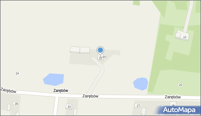 Zarębów, Zarębów, 22, mapa Zarębów