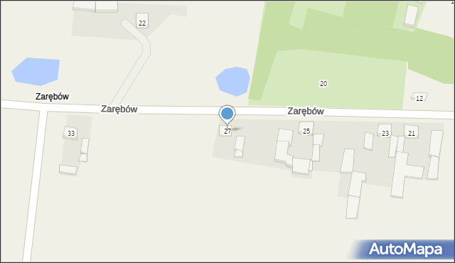 Zarębów, Zarębów, 27, mapa Zarębów