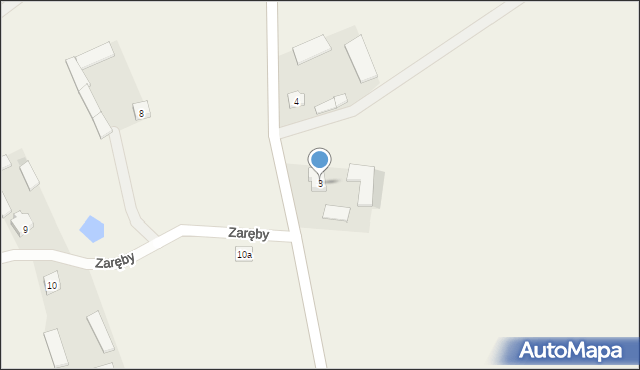 Zaręby, Zaręby, 3, mapa Zaręby