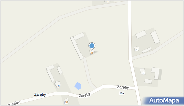 Zaręby, Zaręby, 8, mapa Zaręby