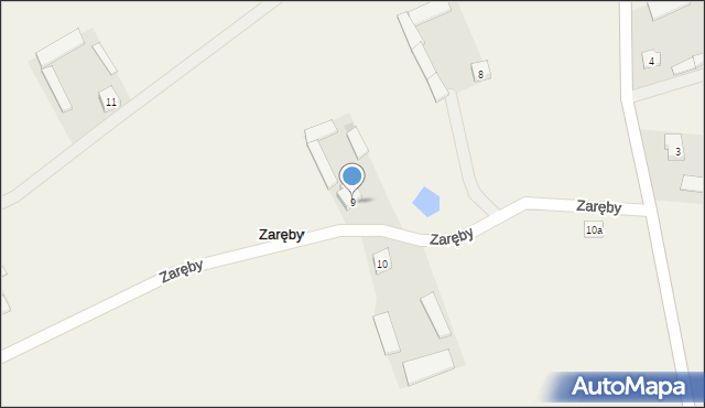 Zaręby, Zaręby, 9, mapa Zaręby