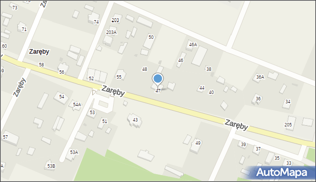 Zaręby, Zaręby, 47, mapa Zaręby