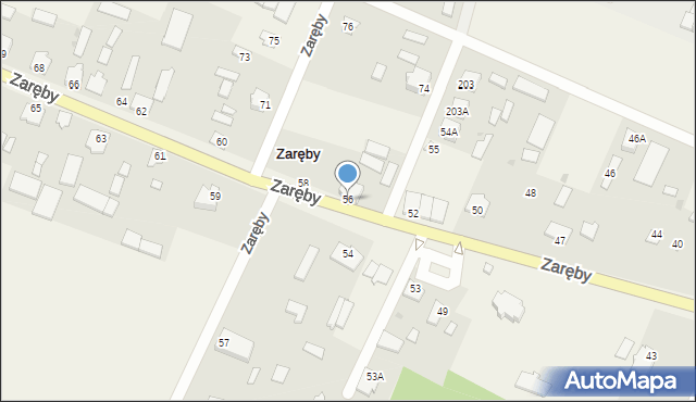 Zaręby, Zaręby, 56, mapa Zaręby