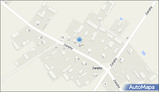 Zaręby, Zaręby, 19, mapa Zaręby