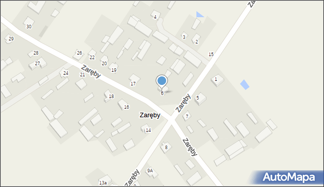 Zaręby, Zaręby, 6, mapa Zaręby