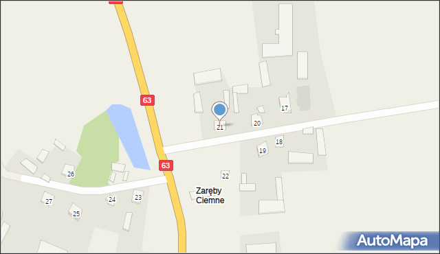 Zaręby-Bolędy, Zaręby-Bolędy, 21, mapa Zaręby-Bolędy