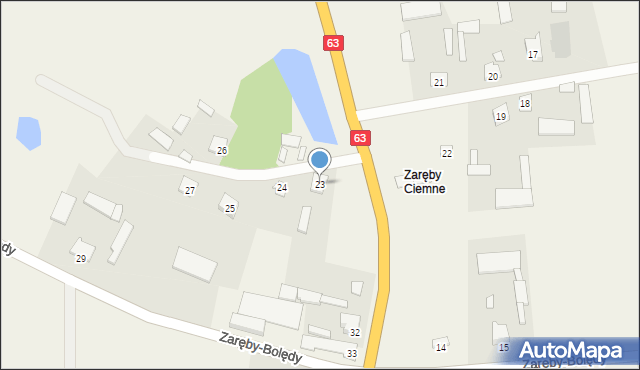 Zaręby-Bolędy, Zaręby-Bolędy, 23, mapa Zaręby-Bolędy