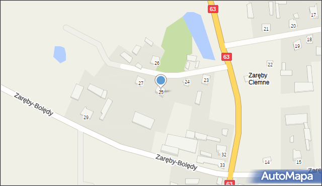 Zaręby-Bolędy, Zaręby-Bolędy, 25, mapa Zaręby-Bolędy