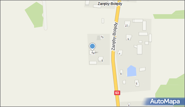 Zaręby-Bolędy, Zaręby-Bolędy, 7A, mapa Zaręby-Bolędy