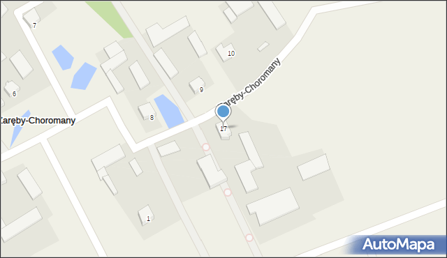 Zaręby-Choromany, Zaręby-Choromany, 17, mapa Zaręby-Choromany