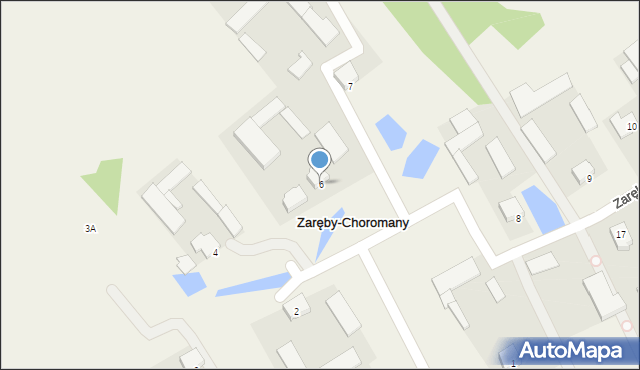 Zaręby-Choromany, Zaręby-Choromany, 6, mapa Zaręby-Choromany