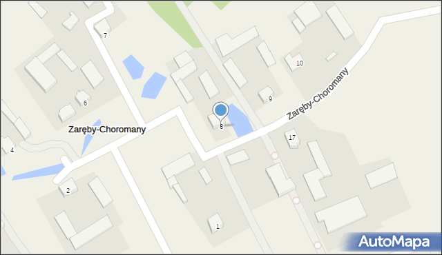 Zaręby-Choromany, Zaręby-Choromany, 8, mapa Zaręby-Choromany