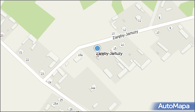 Zaręby-Jartuzy, Zaręby-Jartuzy, 16, mapa Zaręby-Jartuzy