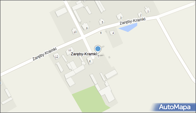 Zaręby-Kramki, Zaręby-Kramki, 7, mapa Zaręby-Kramki