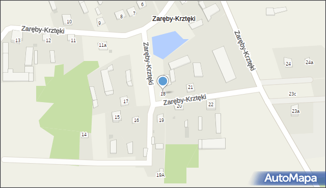 Zaręby-Krztęki, Zaręby-Krztęki, 18, mapa Zaręby-Krztęki