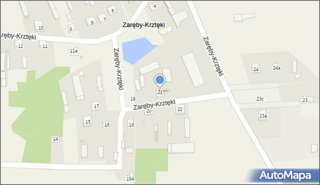 Zaręby-Krztęki, Zaręby-Krztęki, 21, mapa Zaręby-Krztęki