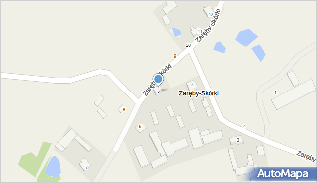 Zaręby-Skórki, Zaręby-Skórki, 5, mapa Zaręby-Skórki