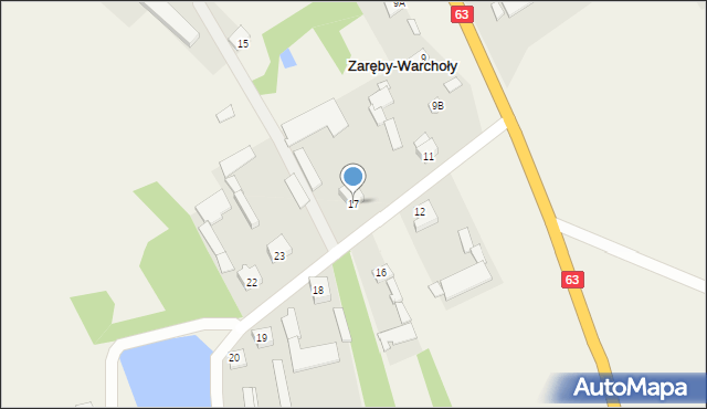 Zaręby-Warchoły, Zaręby-Warchoły, 17, mapa Zaręby-Warchoły