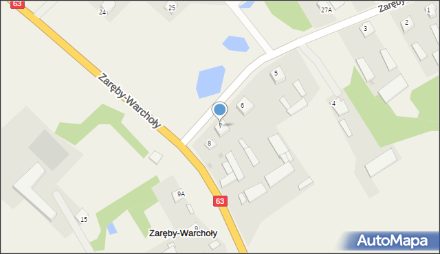 Zaręby-Warchoły, Zaręby-Warchoły, 7, mapa Zaręby-Warchoły