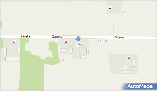 Zaręka, Zaręka, 16, mapa Zaręka