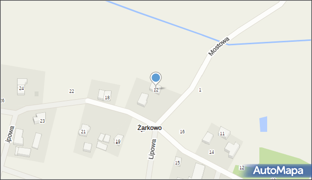 Żarkowo, Żarkowo, 12, mapa Żarkowo