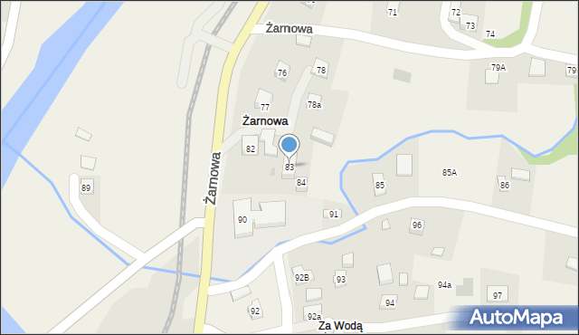 Żarnowa, Żarnowa, 83, mapa Żarnowa