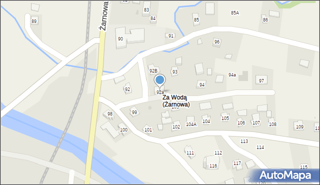 Żarnowa, Żarnowa, 92a, mapa Żarnowa