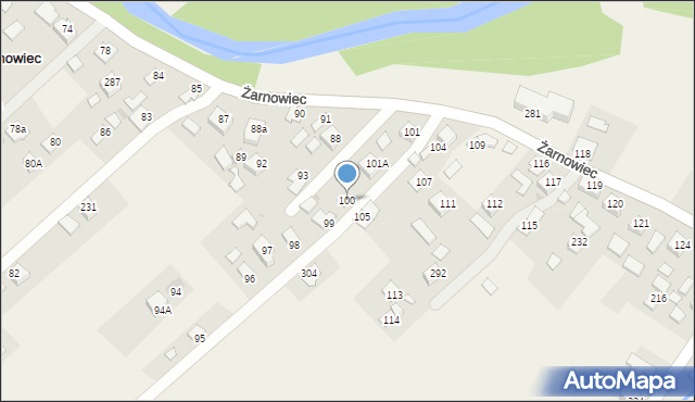 Żarnowiec, Żarnowiec, 100, mapa Żarnowiec