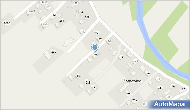 Żarnowiec, Żarnowiec, 265, mapa Żarnowiec