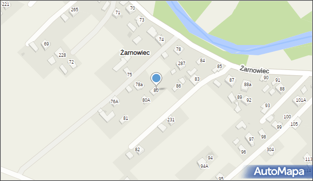 Żarnowiec, Żarnowiec, 80, mapa Żarnowiec