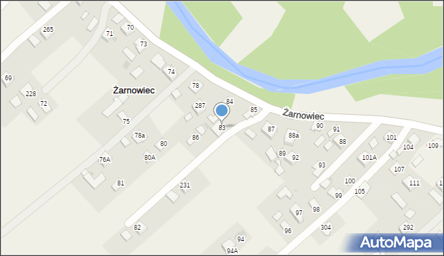 Żarnowiec, Żarnowiec, 83, mapa Żarnowiec