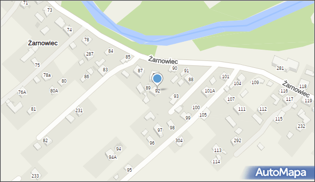 Żarnowiec, Żarnowiec, 92, mapa Żarnowiec