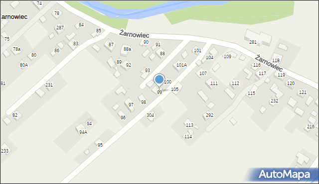 Żarnowiec, Żarnowiec, 99, mapa Żarnowiec