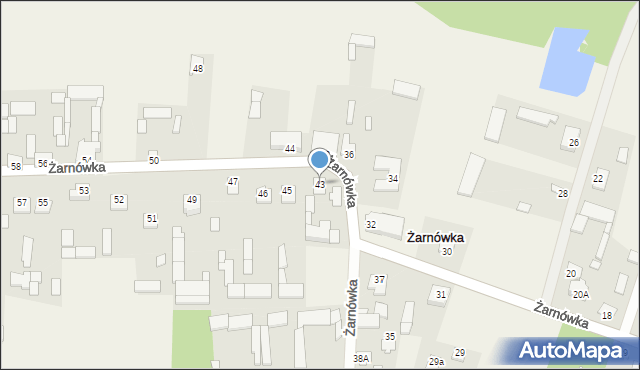 Żarnówka, Żarnówka, 43, mapa Żarnówka