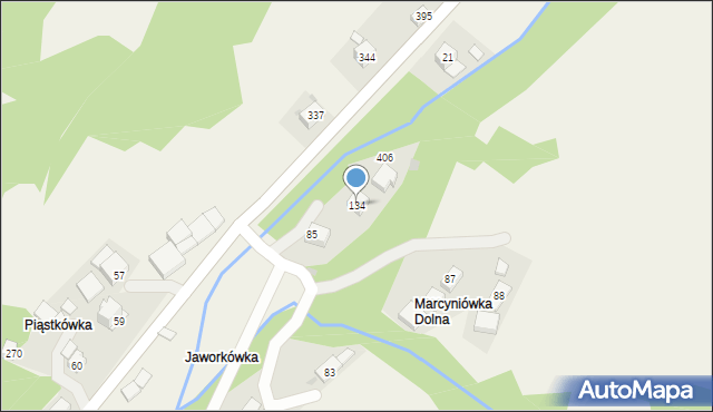 Żarnówka, Żarnówka, 134, mapa Żarnówka