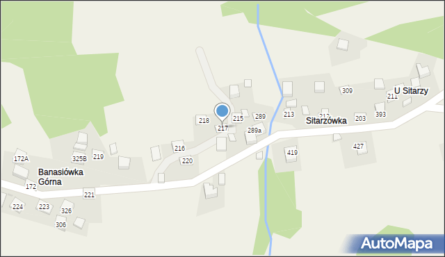 Żarnówka, Żarnówka, 217, mapa Żarnówka