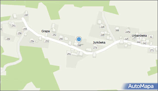 Żarnówka, Żarnówka, 249, mapa Żarnówka