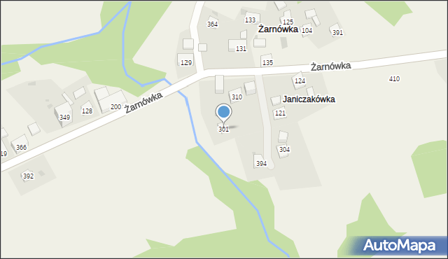 Żarnówka, Żarnówka, 301, mapa Żarnówka