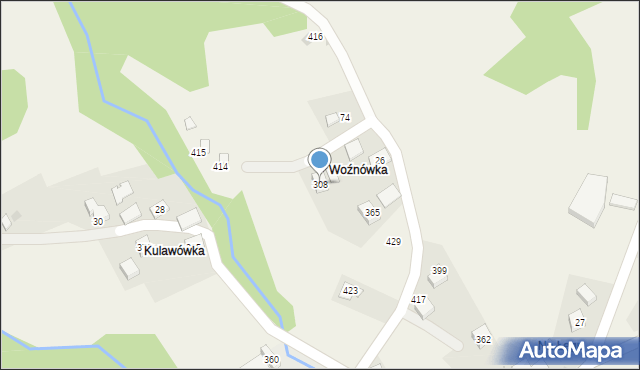 Żarnówka, Żarnówka, 308, mapa Żarnówka