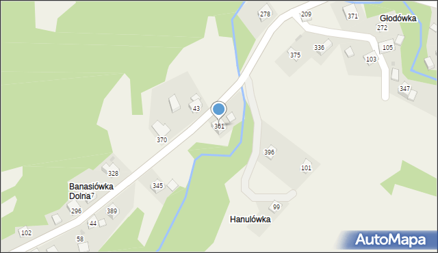 Żarnówka, Żarnówka, 361, mapa Żarnówka