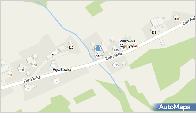 Żarnówka, Żarnówka, 374, mapa Żarnówka