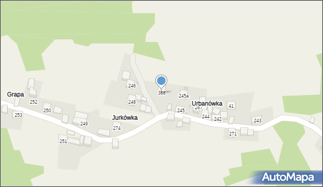 Żarnówka, Żarnówka, 388, mapa Żarnówka