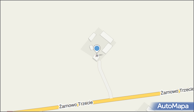 Żarnowo Trzecie, Żarnowo Trzecie, 36, mapa Żarnowo Trzecie