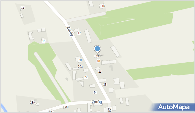 Zaróg, Zaróg, 19, mapa Zaróg