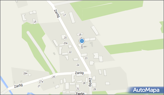 Zaróg, Zaróg, 21, mapa Zaróg