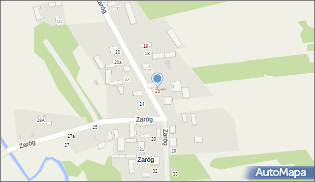 Zaróg, Zaróg, 23, mapa Zaróg