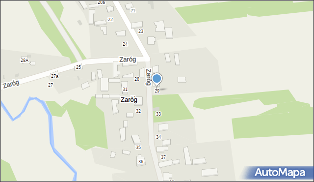 Zaróg, Zaróg, 29, mapa Zaróg