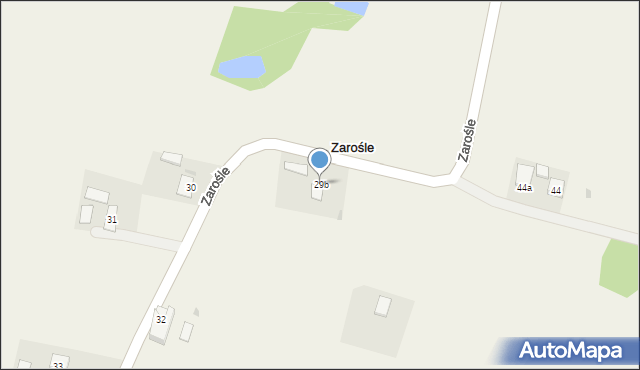 Zarośle, Zarośle, 29b, mapa Zarośle